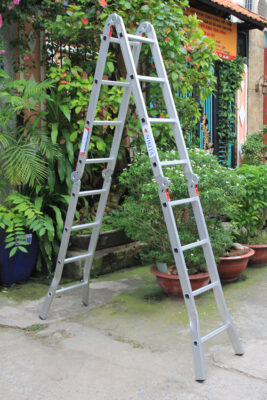 thang nhôm gấp 4 khúc nikita 4 bậc