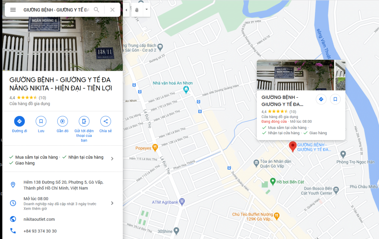 Bản đồ NIKITA OUTLET