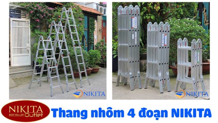 thang nhôm gấp 4 đoạn