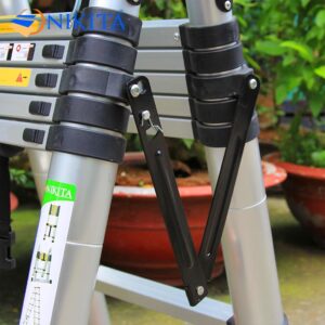 Thang rút chữ A đa năng có bánh xe NIKITA