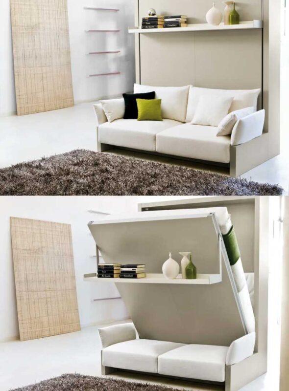 Giường gấp đa năng kết hợp ghế sofa siêu tiết kiệm