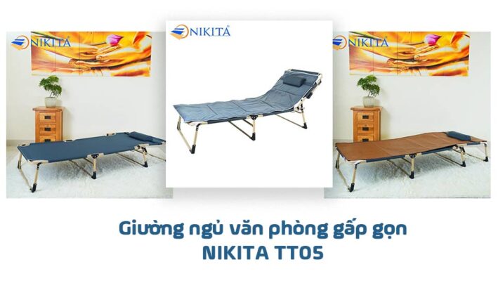 Giường ngủ văn phòng gấp gọn NIKITA TT05 phù hợp với nhà ở có diện tích không gian hẹp, giường ngủ văn phòng.