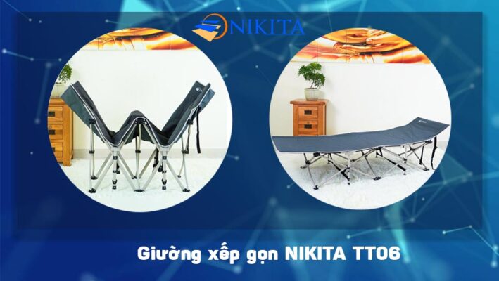 giường xếp gọn NIKITA TT06 vải bạt Thái Lan