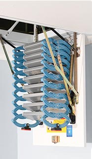 Thang gác xếp gác mái ốp trần Nikita