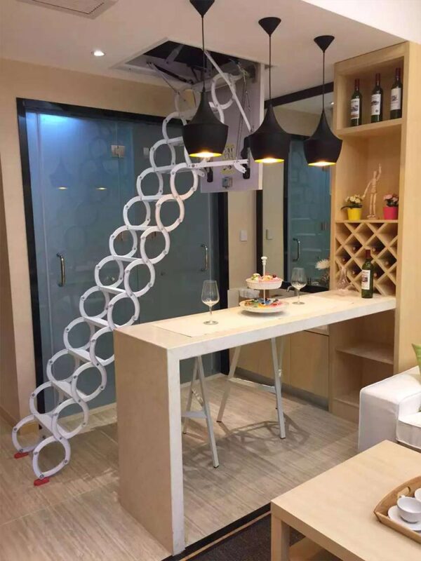 Thang gác xếp gác mái ốp trần Nikita