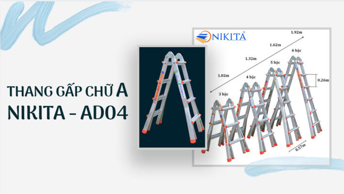 Thang gấp chữ A NIKITA AD04 Kiểu dáng thời trang, linh hoạt, dễ sử dụng