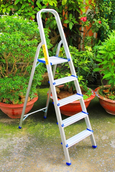 Thang ghế nhôm tay vịn NIKITA 5 bậc