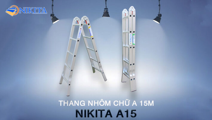 Thang nhôm chữ A 1 5M NIKITA A15 cho gia đình
