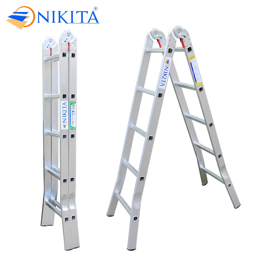 Thang nhôm chữ A 1 5m Nikita A15 gọn nhẹ, tiện dụng