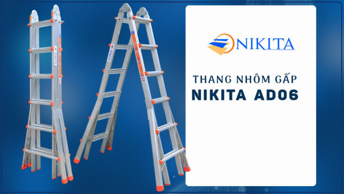 Thang nhôm gấp Nikita AD06 – Thang nhôm ghế đa năng