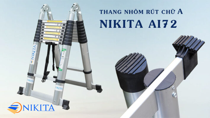 Thang nhôm rút chữ A NIKITA AI72 - Giải pháp làm việc trên cao