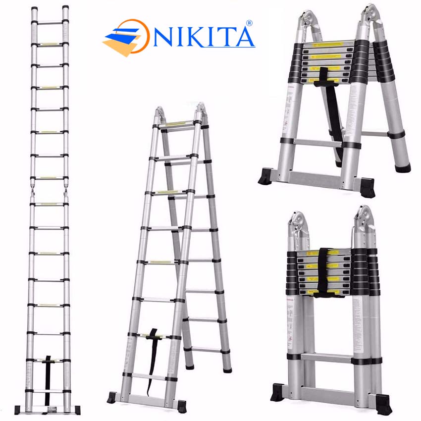 Thang nhôm rút đôi có thể sử dụng ở nhiều hình dáng khác nhau