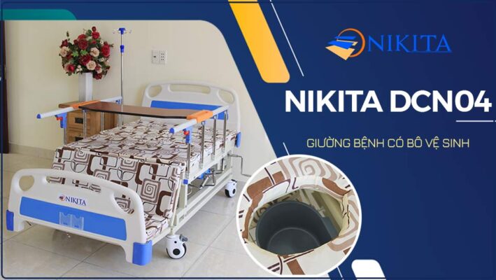 Giường bệnh có bô vệ sinh công nghệ Nhật Bản Nikita DCN04