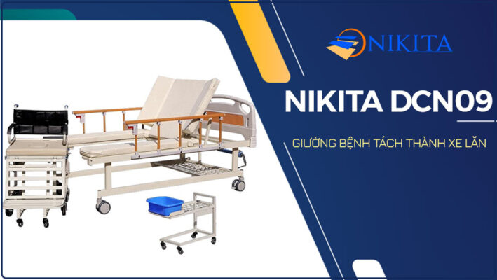 Giường bệnh tách thành xe lăn Nikita DCN09 cao cấp