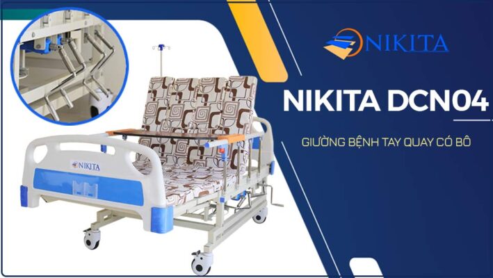 Giường bệnh tay quay có bô - Giường bệnh tay quay Nikita DCN04